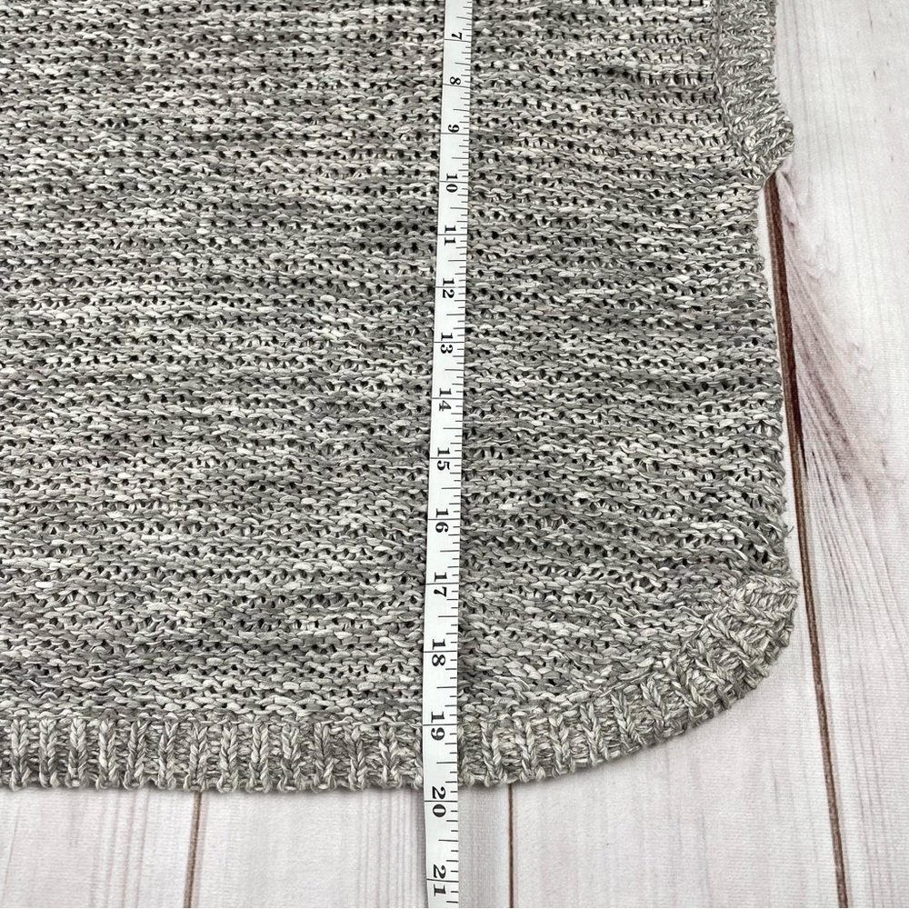 Eileen Fisher Crochet Open Knit Top Women’s M Petite Cap Short Sleeve Cotton EUC - Picture 11 of 13